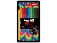 Viltstift STABILO Pen 68/10  Arty medium assorti blik à 10 stuks