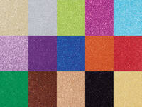 Glitterkarton Folia 50x70cm 300gr 15 vel 15 kleuren