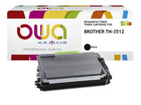 Toner OWA alternatief tbv Brother TN-3512BK zwart
