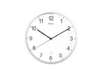 Wandklok MAUL Sprint RC Ø30x5cm kunststof wit/wit incl batterij