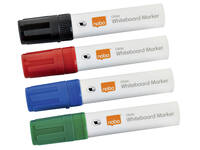 Whiteboardmarker Nobo Glide schuin assorti 10mm 4stuks