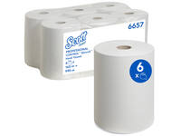 Handdoekrol Scott Control Slimroll 1-laags 165m wit 6657