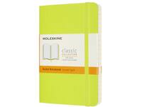 Notitieboek Moleskine pocket 90x140mm lijn soft cover lemon green