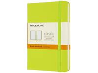 Notitieboek Moleskine pocket 90x140mm lijn hard cover lemon green