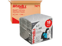Reinigingsdoek WypAll L40 PowerClean 1-laags 18x56 vel wit 7471