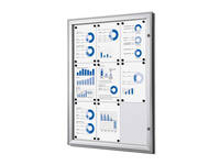 Vitrinebord Quantore luxe 9x A4 zilver