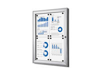 Vitrinebord Quantore luxe 4x A4 zilver