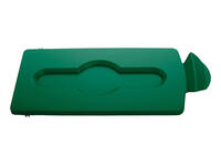 Deksel Rubbermaid Slim Jim Recyclestation gesloten groen