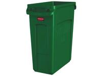 Afvalbak Rubbermaid Slim Jim Vented met luchtsleuven 60 liter groen