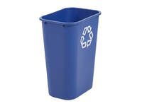 Papierbak Rubbermaid recycling groot 39L blauw