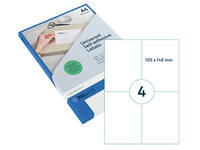 Etiket Rillprint 105x148mm mat transparant 100 stuks