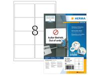 Etiket HERMA 10312 99.1x67.7mm verwijderbaar wit 800 stuks