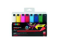 Paintmarker Uni POSCA PC7M breed assorti set à 8 stuks