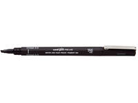 Fineliner Uni-ball Pin beitelpunt 3mm zwart