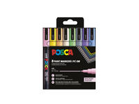 Paintmarker Uni POSCA PC3M fijn pastel assorti set à 8 stuks