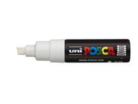 Paintmarker Uni POSCA PC8K breed schuin wit