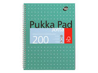 Collegeblok Pukka Pad Jotta A4 lijn 4-gaats 200 pagina's 80gr groen