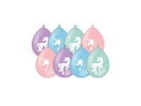 Ballonen Unicorn 30 cm 8 stuks pastel