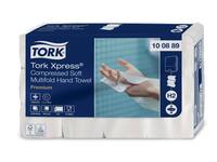 Handdoek Tork H2 Xpress compressed Premium multifold 2-laags 212x240mm 12x225 vel wit 100889