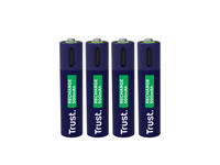 Batterij Trust USB-C oplaadbaar AAA 4 stuks