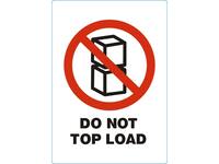 Waarschuwingsetiket IEZZY do not top load 74mmx105mm 500 stuks