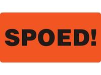 Waarschuwingsetiket IEZZY spoed 80mmx40mm 500 stuks