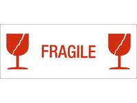 Waarschuwingsetiket IEZZY glas fragile 150mmx60mm 500 stuks