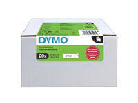 Labeltape Dymo LabelManager D1 polyester 12mmx7m wit op zwart  20 stuks