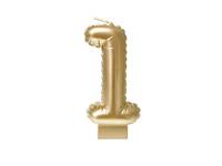 Foil balloon candle gold 1