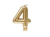 Foil balloon candle gold 4