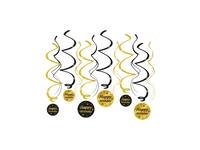 Classy party swirls Happy birthday
