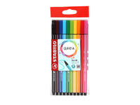 Viltstift STABILO Pen 68/10 Qrea Edition medium assorti 10 stuks