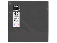 Servet Pronappe 1/4 vouw 2-laags 380x380mm 40 vel zwart