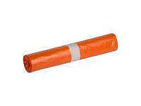 Afvalzak Propsac HDPE T23 58x100cm 70L oranje rol à 25 stuks
