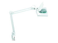 Loeplamp MAUL Vitrum LED met tafelklem lens 307 cm2 wit