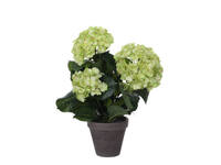 Kunstplant Mica Hortensia in pot groen Ø35 40cm