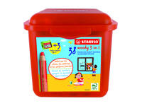 Kleurpotloden STABILO 882 woody 3 in 1 incl 3 slijpers classpack 38st
