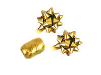 Cadeaulint Polyband en 2 rozetten goud