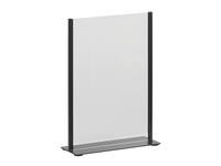 Kaarthouder Europel metaal met acryl bord A4 zwart