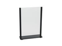 Kaarthouder Europel metaal met acryl bord A5 zwart
