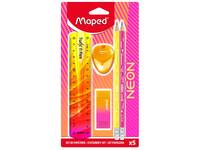 Tekenset Maped neon assorti 5-delig