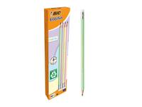 Potlood Bic HB met gom pastel assorti
