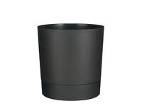 Plantenpot Mica Coco met schotel rond hoogte 29,5 Ø28 cm antraciet
