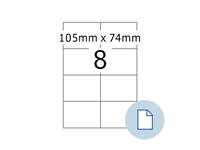 Etiket HERMA 8408 A4 EXPR 500 105x74mm wit 4000 stuks