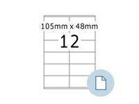 Etiket HERMA 8419 A4 EXPR 500 105x48mm wit 6000 stuks