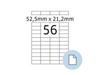 Etiket HERMA 8456 A4 EXPR 500 52.5x21.2mm wit 28000 stuks