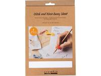 Borduurpapier Creativ Company A5 blister à 8 vellen wit