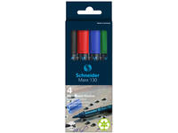 Permanent marker Schneider Maxx 130 rond 1-3mm assorti 4 stuks
