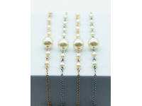 Brillenketting I Need You assorti parels met goud en zilver 4 stuks