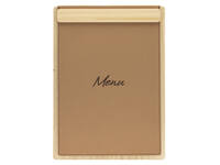 Menukaart Securit Signature klembord A4 licht hout bruin